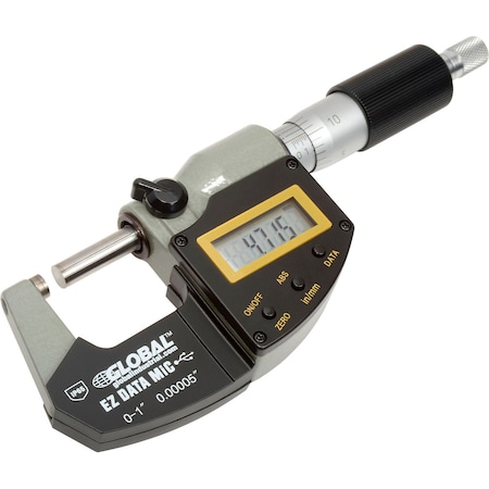 Global Industrial 0-1/25.4MM Twin Force IP65 Digital Electronic & Analog Micrometer 534803